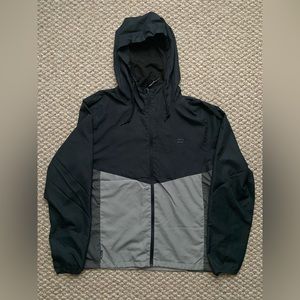 Billabong Mens XL Polyester Black and Gray Lightweight Windbreaker